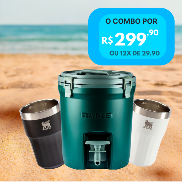 Combo Imperdível: Jug Térmica Stanley 7,5L + 2 Beer Tumblers Happy Hour Stanley 384ml