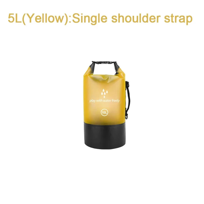 Mochila Saco Estanque à Prova D'Água - PVC 2L/5L/10L/20L para Praia, Mergulho, Canoagem e Aventuras ao Ar Livre