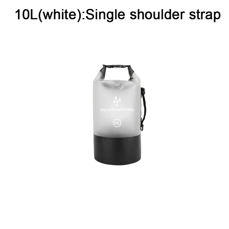 Mochila Saco Estanque à Prova D'Água - PVC 2L/5L/10L/20L para Praia, Mergulho, Canoagem e Aventuras ao Ar Livre