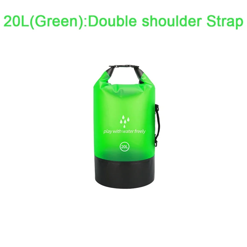 Mochila Saco Estanque à Prova D'Água - PVC 2L/5L/10L/20L para Praia, Mergulho, Canoagem e Aventuras ao Ar Livre