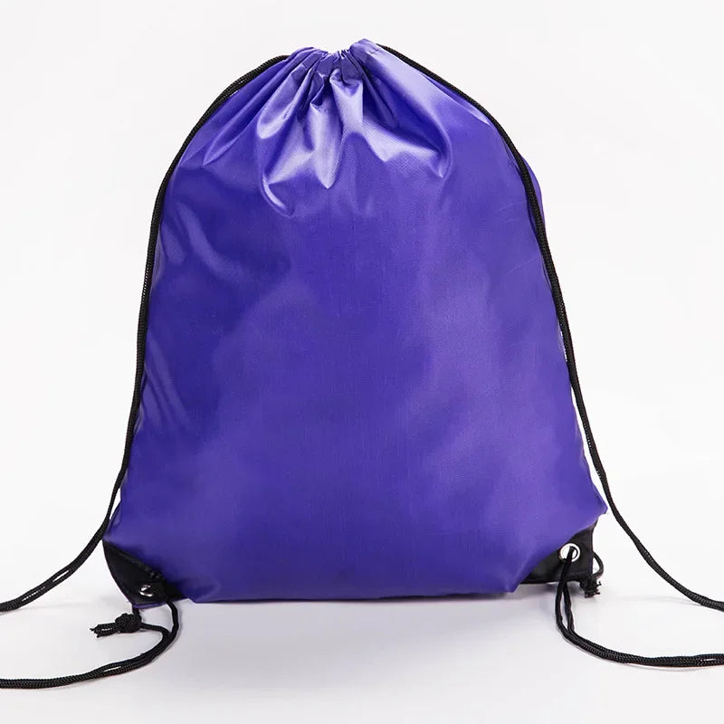 Mochila Esportiva Impermeável em Poliéster - Bolsa Casual com Cordão para Praia, Academia e Natação