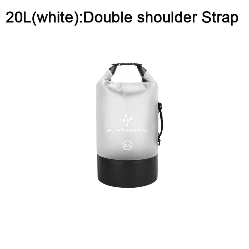 Mochila Saco Estanque à Prova D'Água - PVC 2L/5L/10L/20L para Praia, Mergulho, Canoagem e Aventuras ao Ar Livre