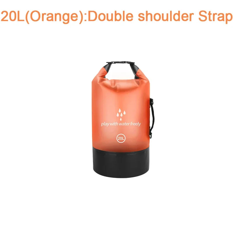 Mochila Saco Estanque à Prova D'Água - PVC 2L/5L/10L/20L para Praia, Mergulho, Canoagem e Aventuras ao Ar Livre