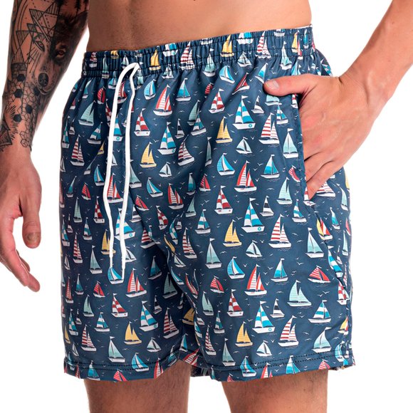 Short Slim Barco Marinho