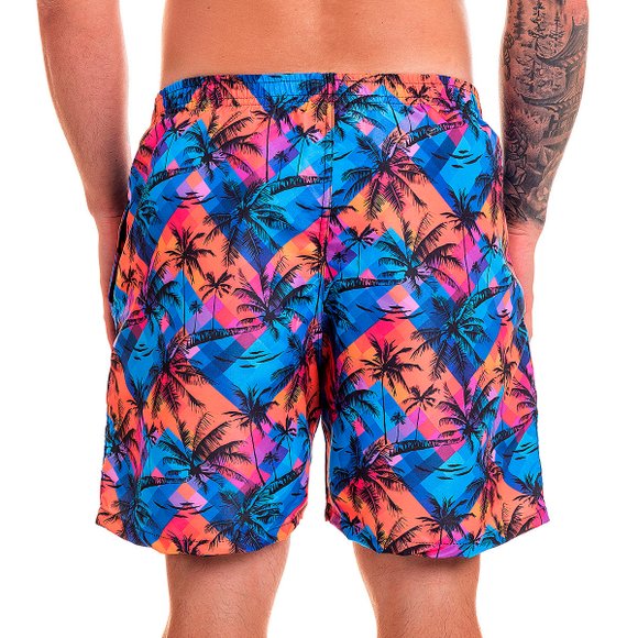 Short Slim Hawaii Azul